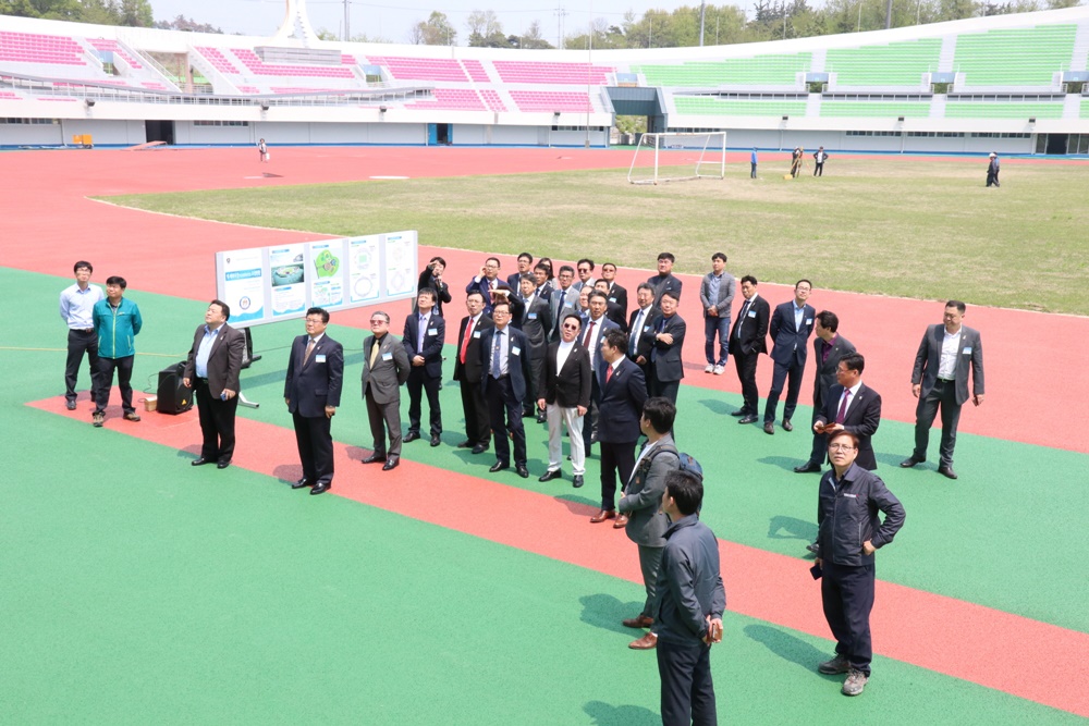 2018 전국체전 참가 세계 한인체육회장단 익산 방문