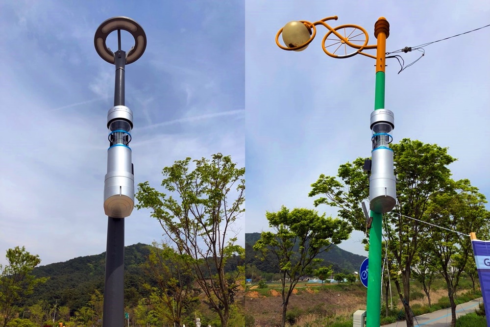 정읍시, 내장 천변 자전거 도로에 해충 퇴치기 17대 설치