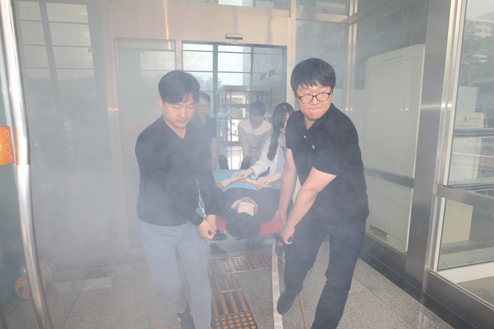 옹진군 청사 소방훈련 실시