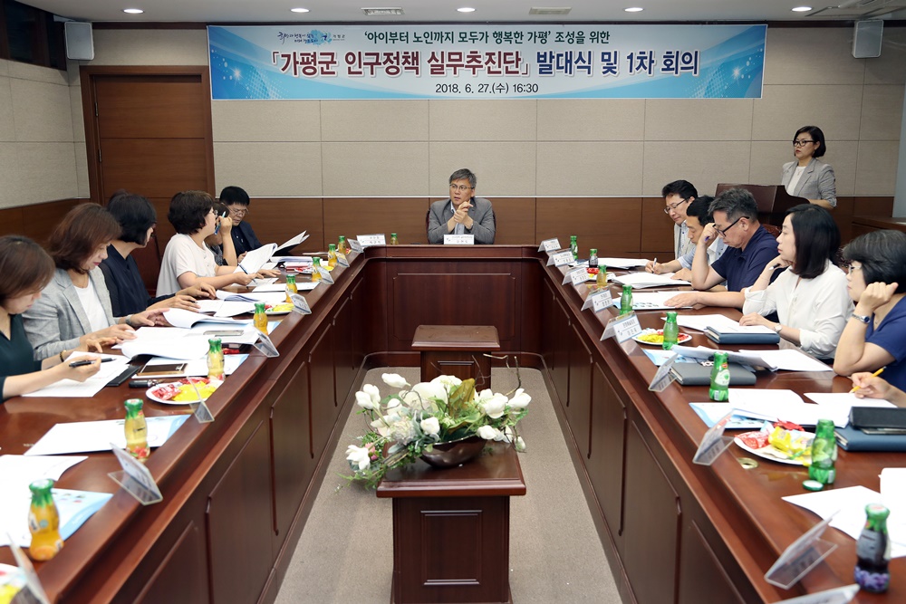 가평군, 인구정책 실무추진단 가동