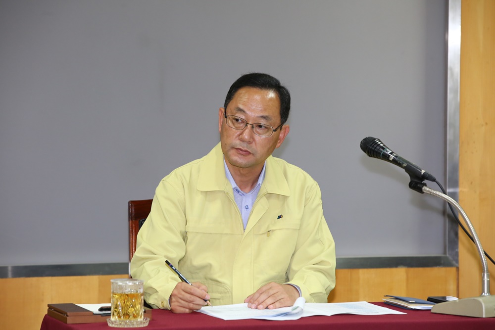 해남군수 취임식 취소... 명현관 당선인 태풍대비‘총력’