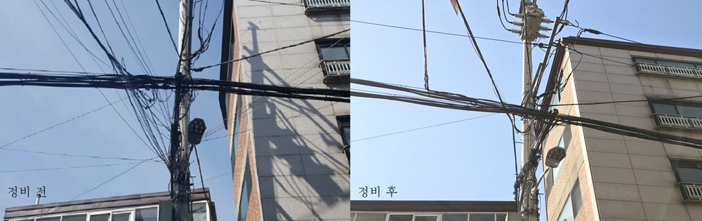 마포구, 전봇대 공중 전기선 일제정비로 시민안전 도모