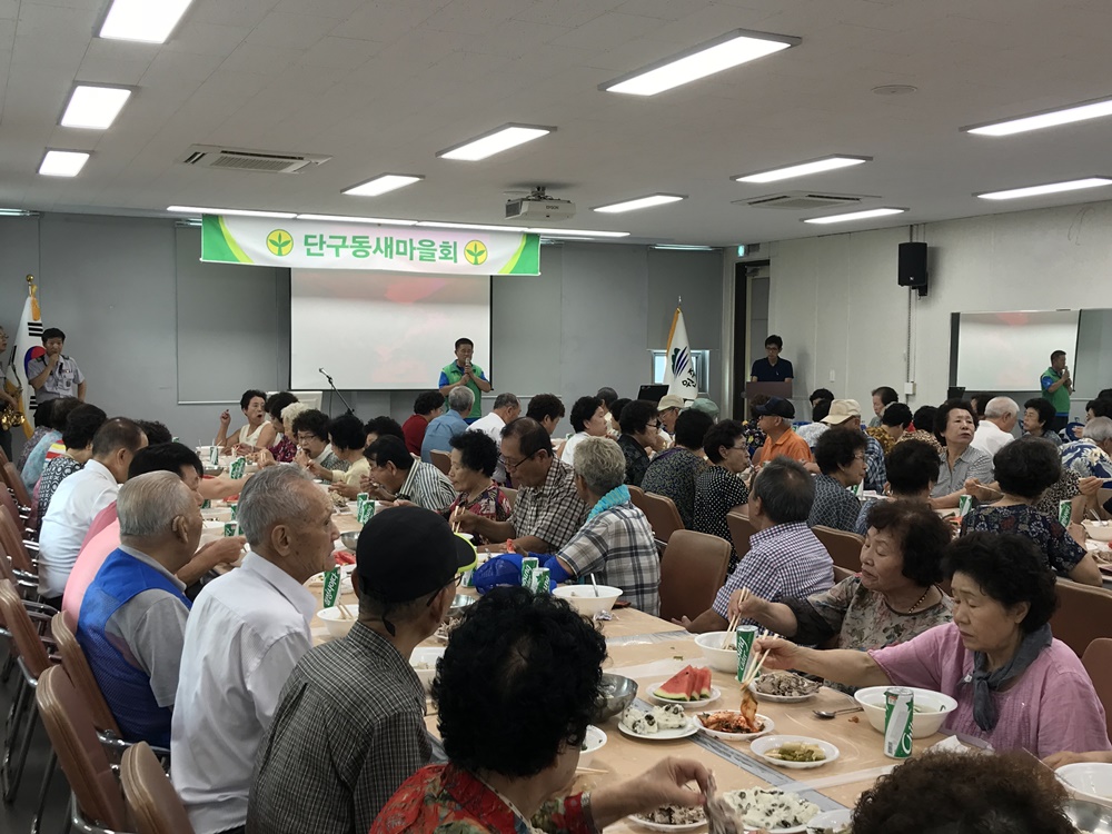 원주시 단구동 새마을회, 어르신 여름나기 삼계탕 대접과 반찬 나눔