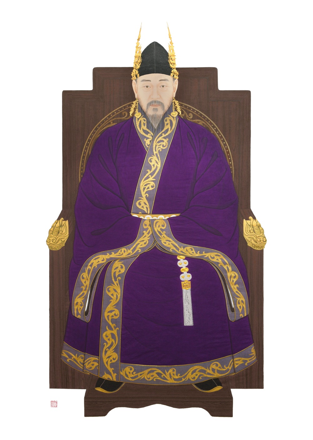 공주시, 백제 제25대 무령왕 표준영정 제작 완료