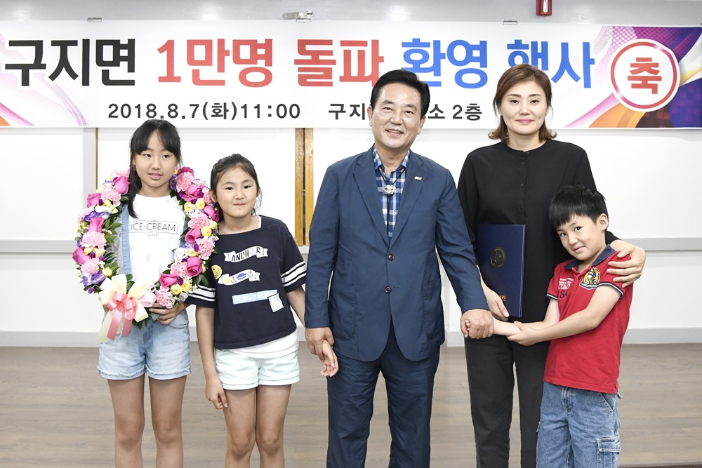 달성군 구지면 인구 1만 명 돌파 환영 행사 개최