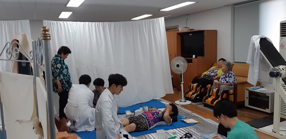 김제시 부량면, 원광대 한의학과  한방의료봉사 주민 큰 호응