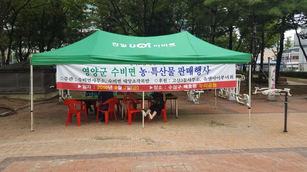영양군 수비면, 농·특산물 홍보 및 판촉 행사 개최