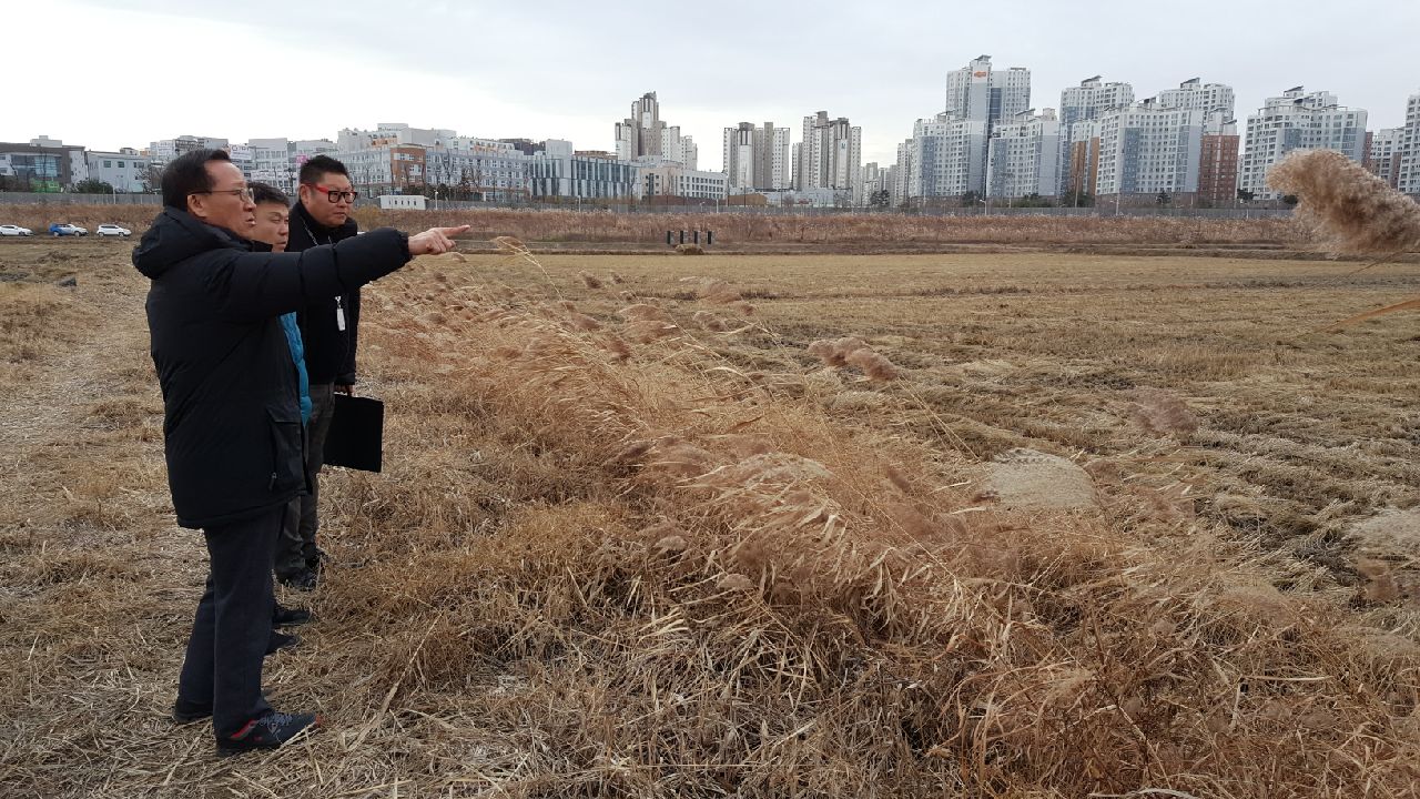 김포시 환경국장, 공원 공사현장 로드체킹 실시