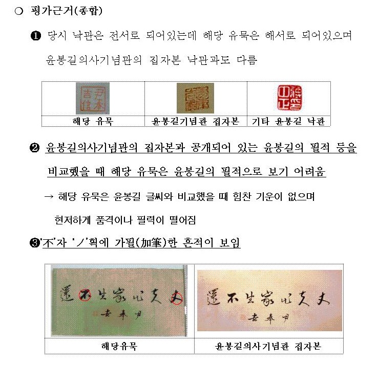 고흥 분청문화박물관, 4억여원짜리 윤봉길 의사 유묵‘가짜’였다