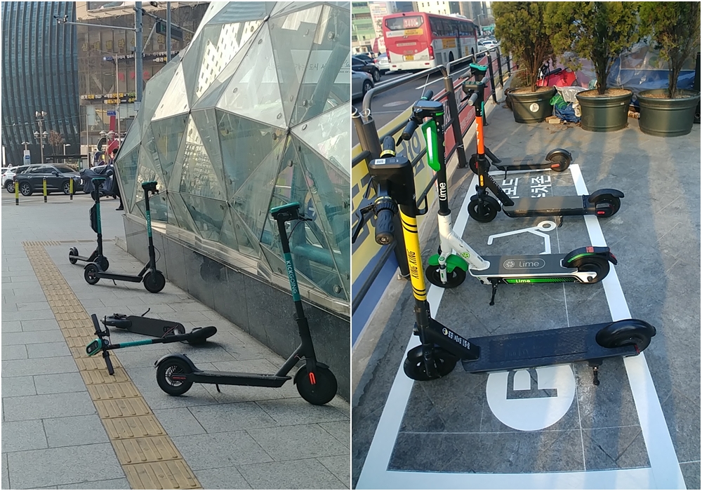서초구, 안전한 보행환경 조성을 위한 전동킥보드 주차존 시범설치