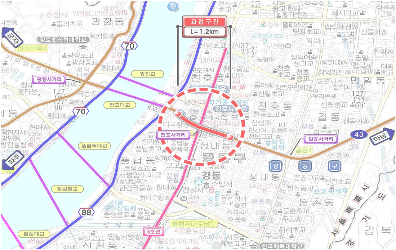 애물단지 ‘천호지하차도’ 사라진다