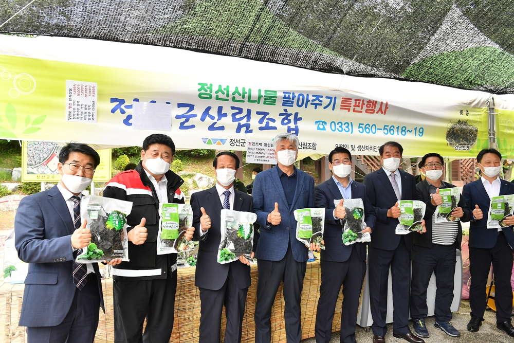 정선군, 건강한 먹거리 산나물 팔아주기 특판 행사 성황