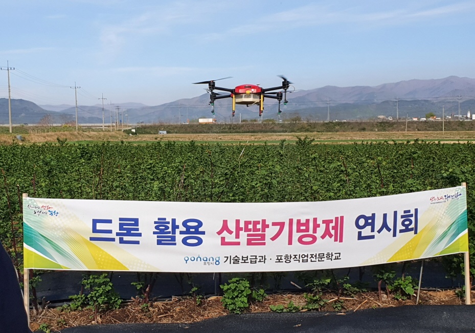 포항시 ‘드론’ 이용 다양한 농작업 선보여