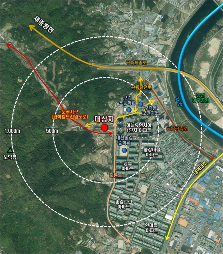 대전시 유성구 봉산동 개발제한구역 일부 해제