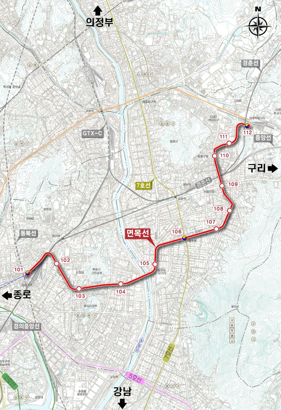 중랑구 면목선 도시철도, 예비타당성 조사 대상사업 선정