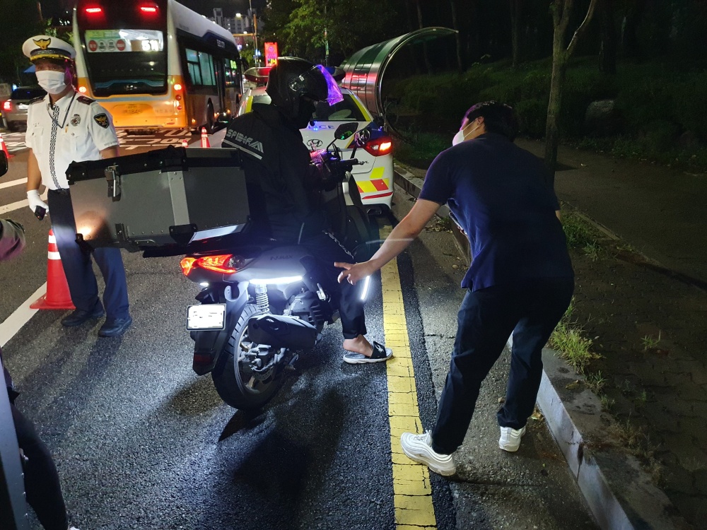 광주 광산구, 이륜차 소음·불법개조 등 합동단속