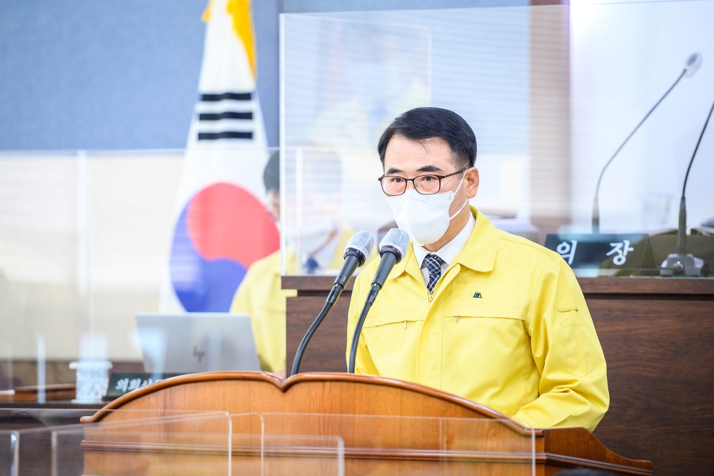 장충남 군수, 2022년도 예산안 제출 시정연설 "2022년은 인구10만 생태관광도시 출발점”