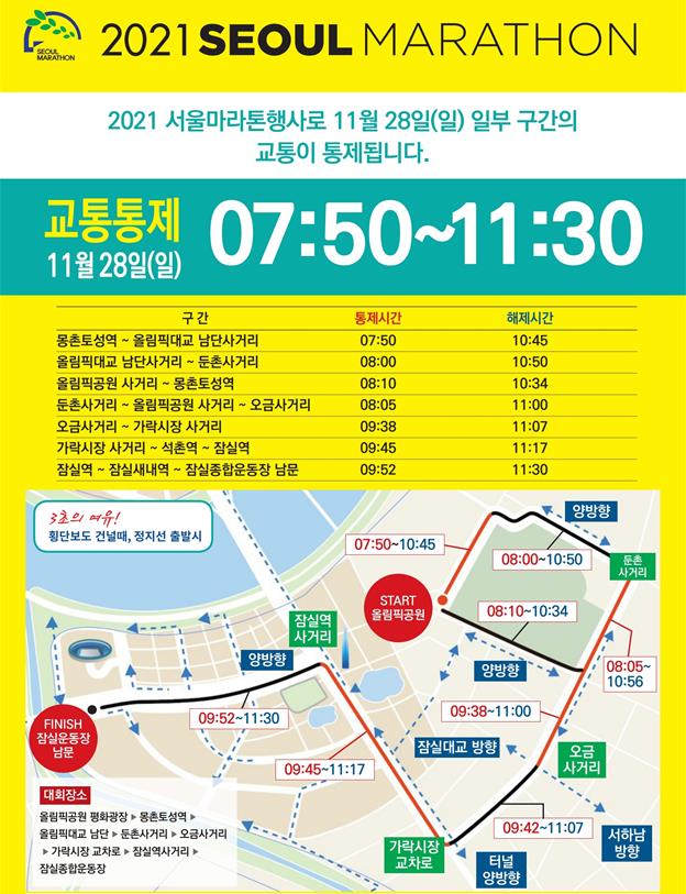 서울시, 국내 유일의 플래티넘 라벨 '2021 서울국제마라톤' 28일 개최