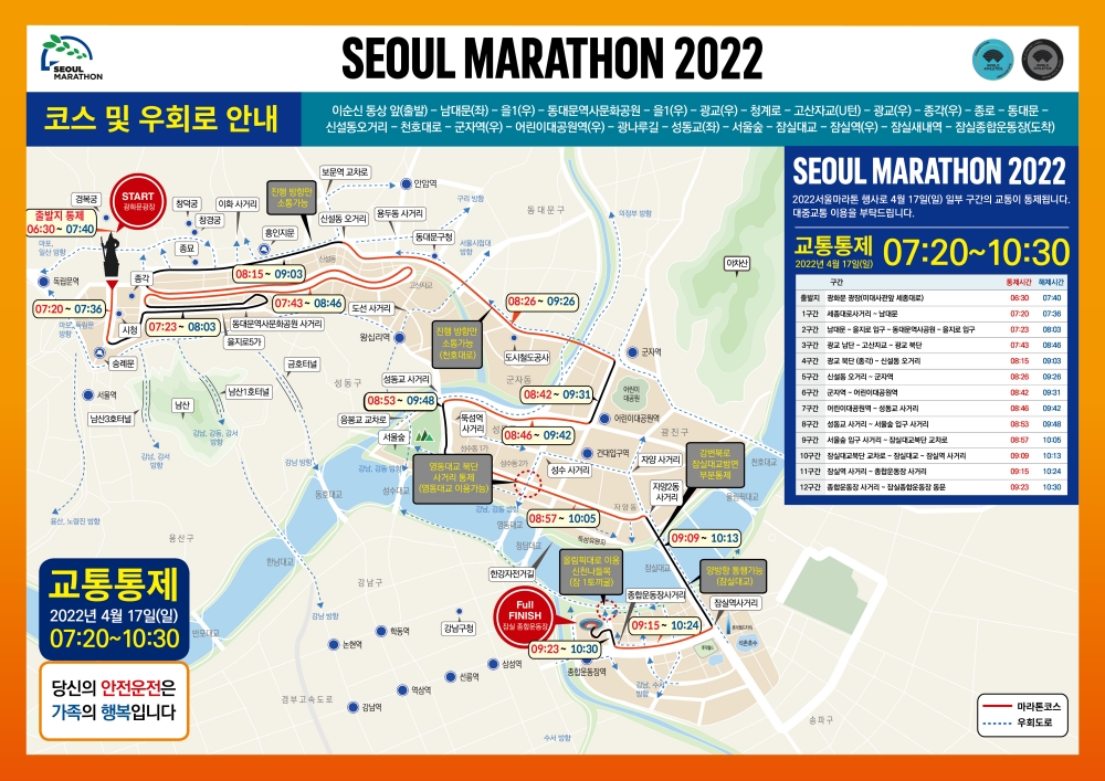 국내 유일의 세계육상 문화유산 ‘2022 서울마라톤’ 개최