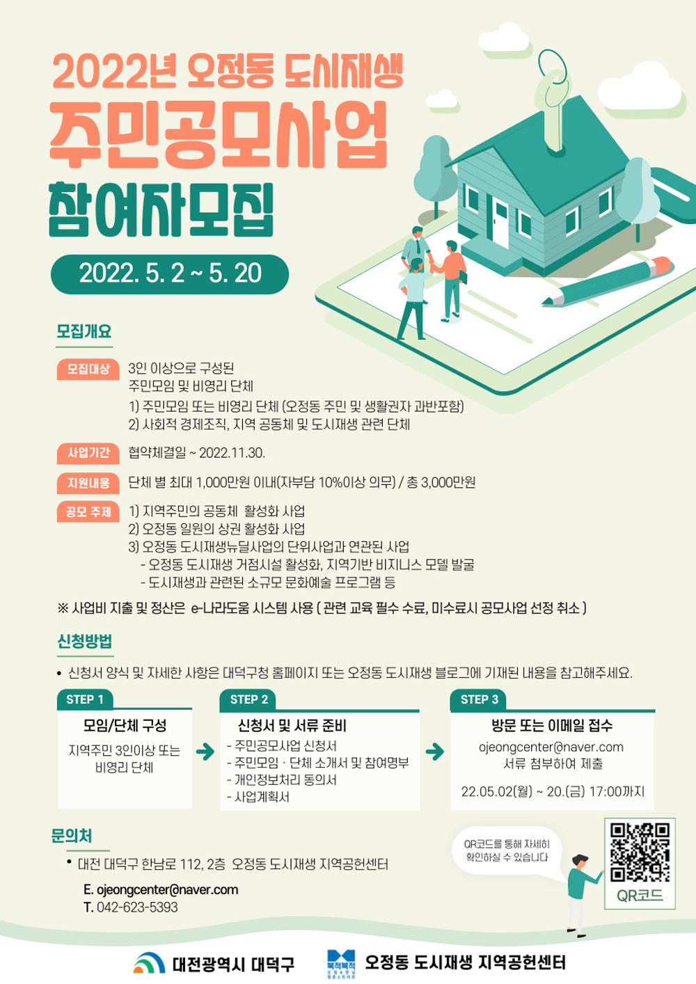 대전 대덕구, 2022 오정동 도시재생 주민공모사업 추진