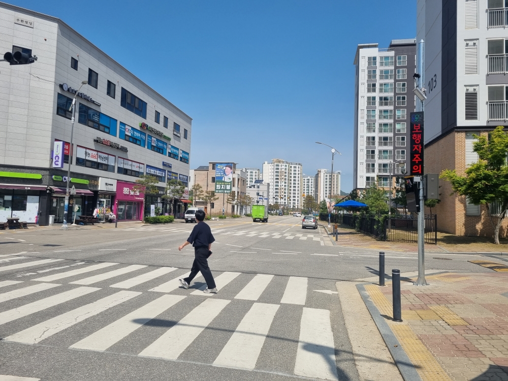 양구군, 스마트 횡단보도 시범 설치 완료