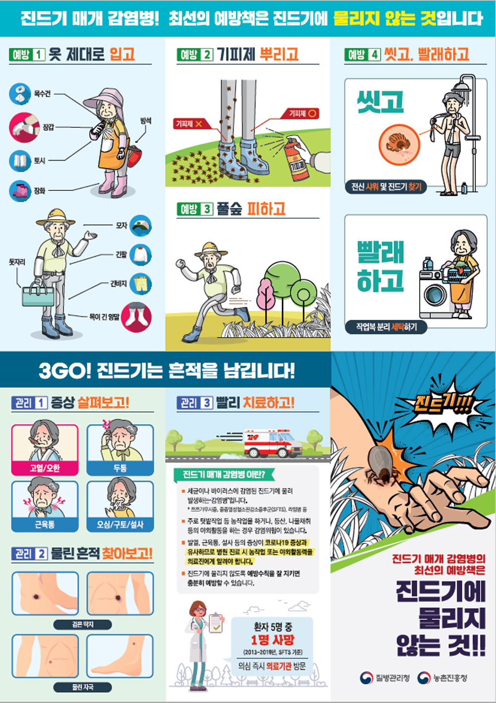 전북도, 진드기 물림 예방수칙 준수 당부