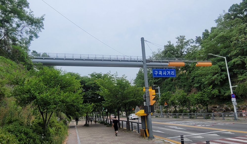 원주시, 단구근린공원 보행육교 및 둘레숲길 조성사업 완료!