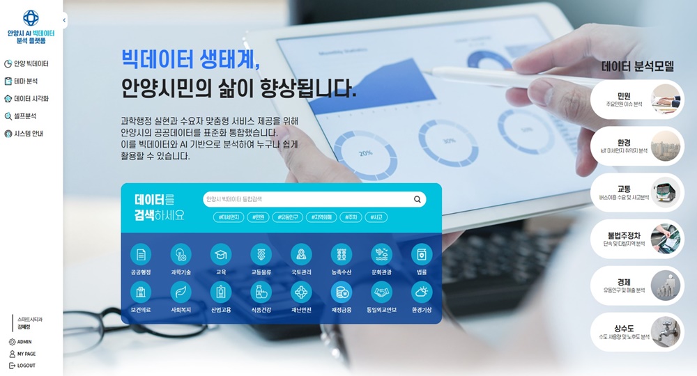 안양시, AI 빅데이터 분석 플랫폼 구축 7월 11일 오픈