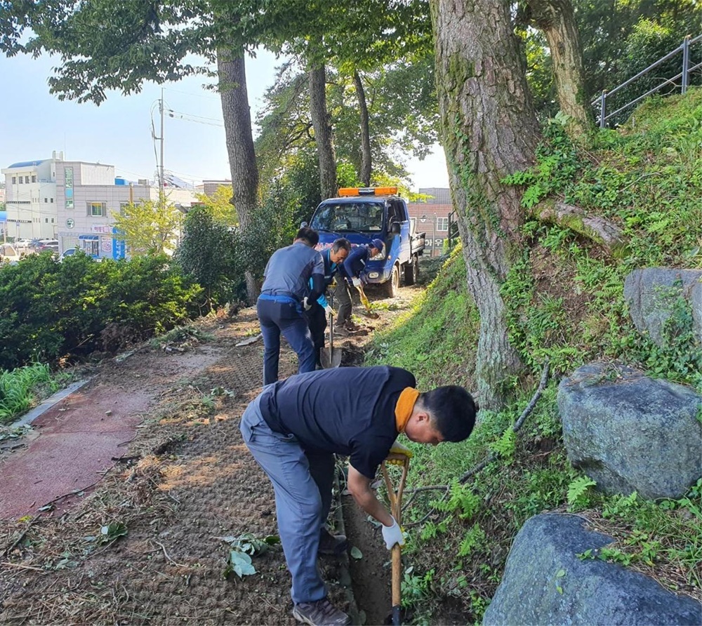 남해군, ‘공원·가로수 등 힌남노 피해 신속 복구’