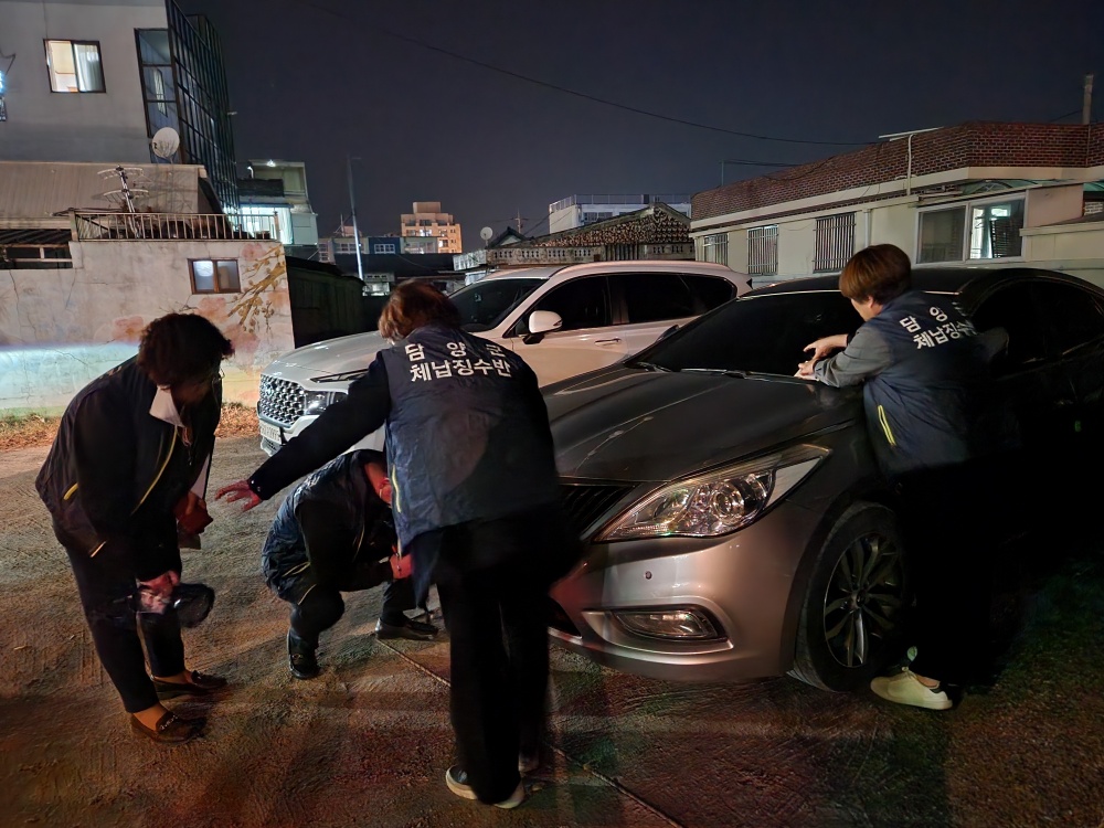 담양군, 자동차세 체납차량 번호판 야간 영치활동 추진