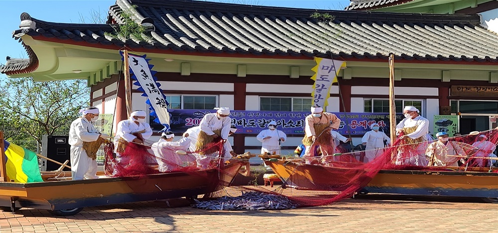 2022년 사천 마도갈방아소리 기·예능 공개행사 개최