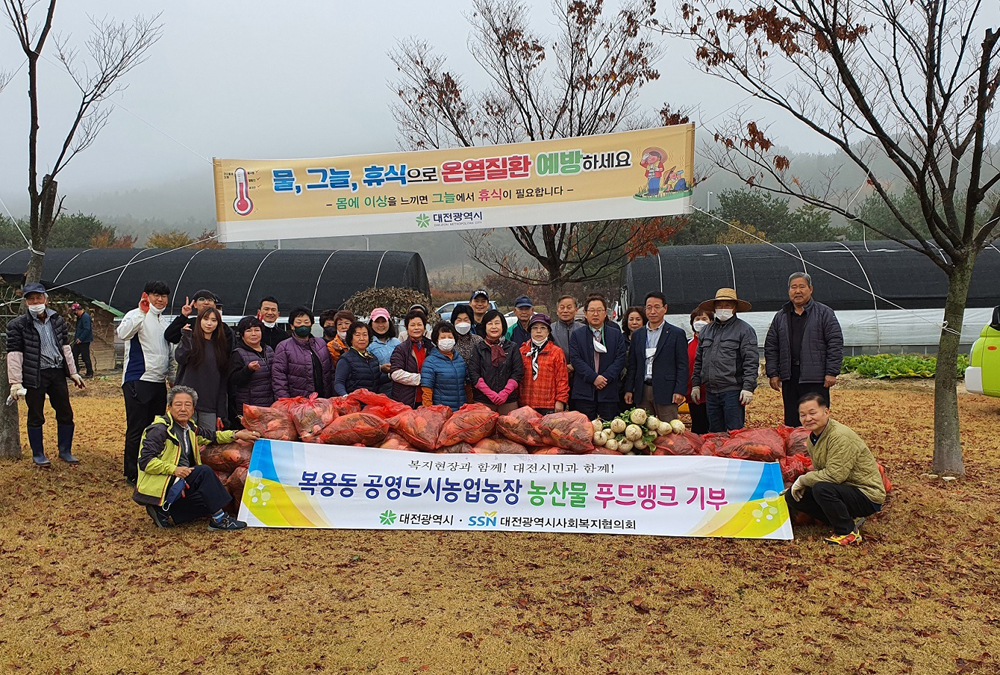 대전시, 텃밭 수확 농작물 푸드뱅크 기부...‘나눔 실천’