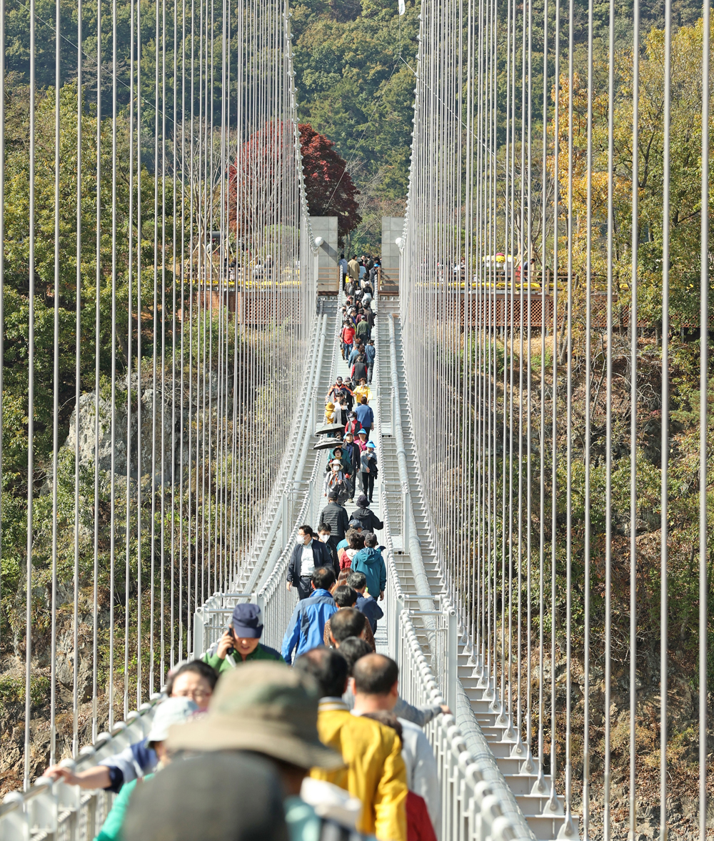 임실군, 옥정호 출렁다리 및 붕어섬 휴장