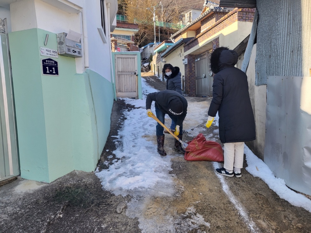 구례군, 민관합동 제설작업