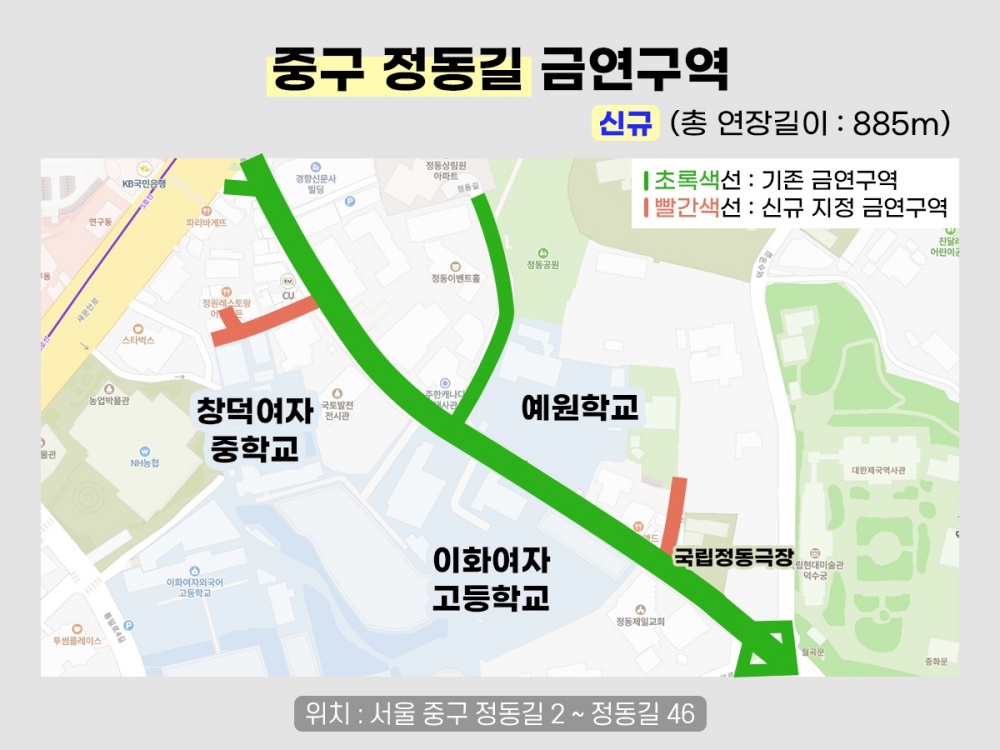 서울 중구, 금연구역 4곳 추가 지정