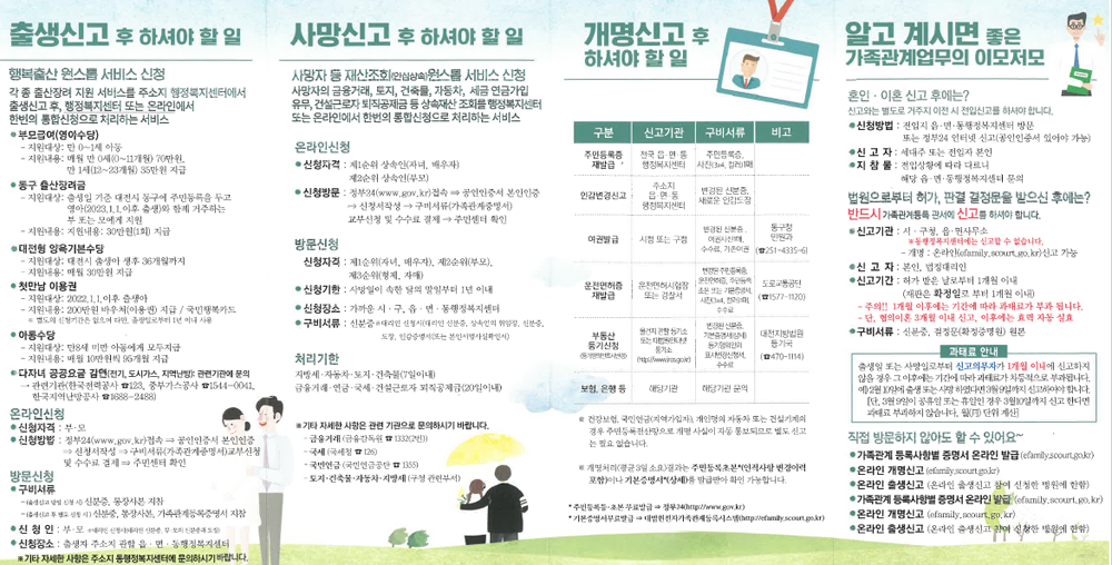 대전 동구, ‘놓치기 쉬운’ 가족관계등록 신고서비스 홍보 시작