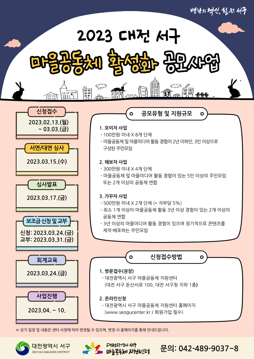 대전 서구, 2023 마을공동체 활성화 공모사업 추진