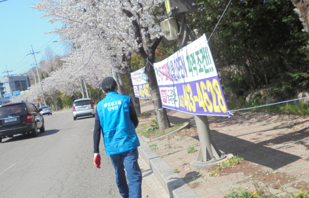 광주 남구, 관내 도로 주변 ‘불법 광고물’ 정비