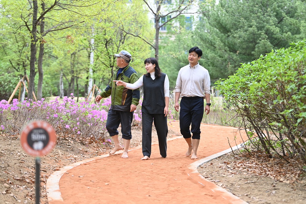 하남시, 맨발로 걷는 ‘미사한강5호공원 구산숲’ 둘레길 조성공사 착공
