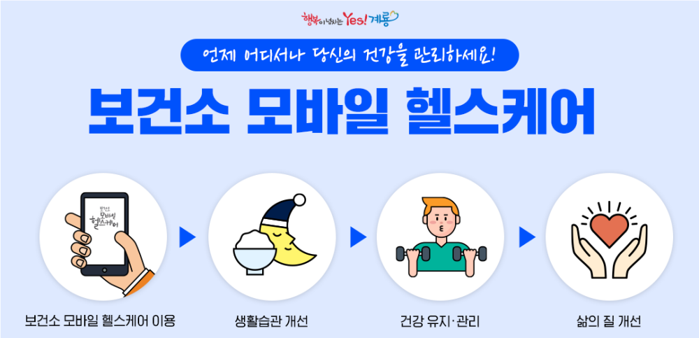 계룡시, 스마트폰 활용한 '보건소 모바일 헬스케어' 실시