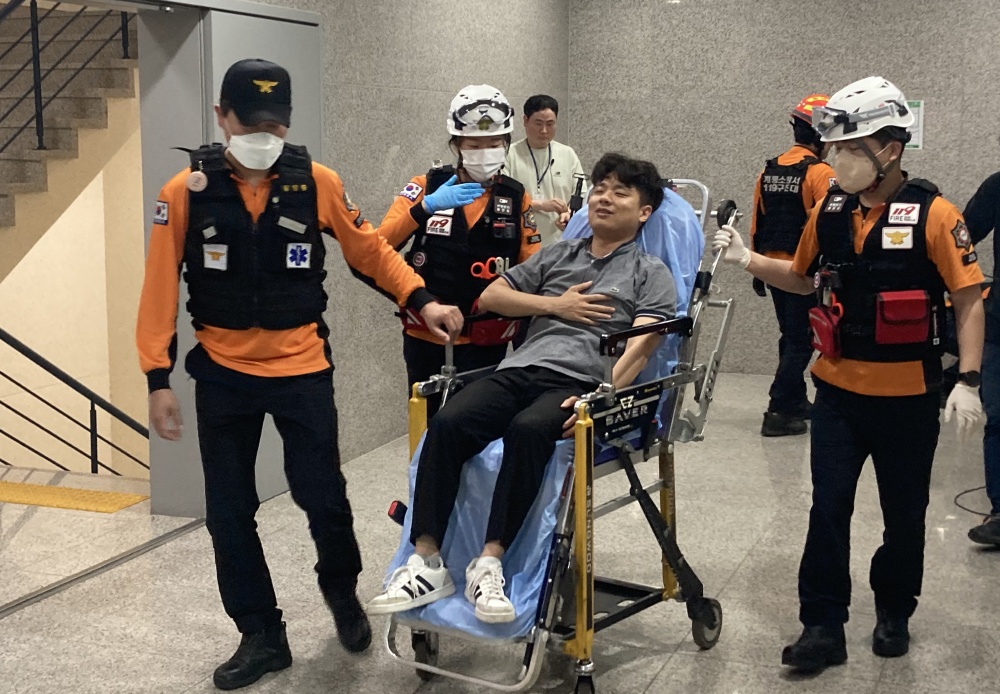 계룡시, 승강기 안전사고 대응 강화를 위한 '사고대응 합동훈련' 실시
