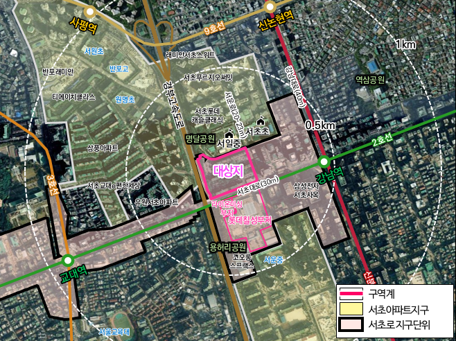 서울시, 강남-서초 도심 연결짓는 도심형 복합주거단지 조성