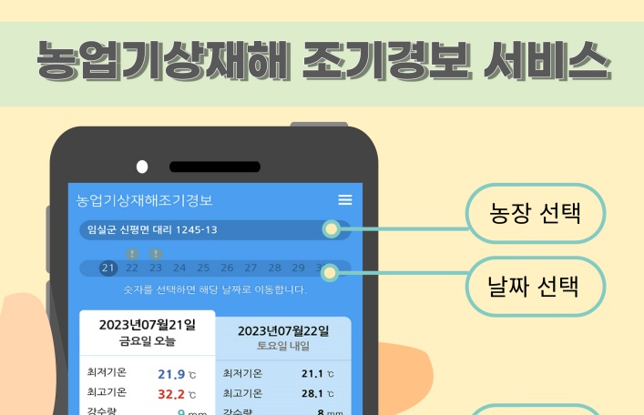 임실군, 농장 단위 작물 맞춤형 조기경보서비스 홍보
