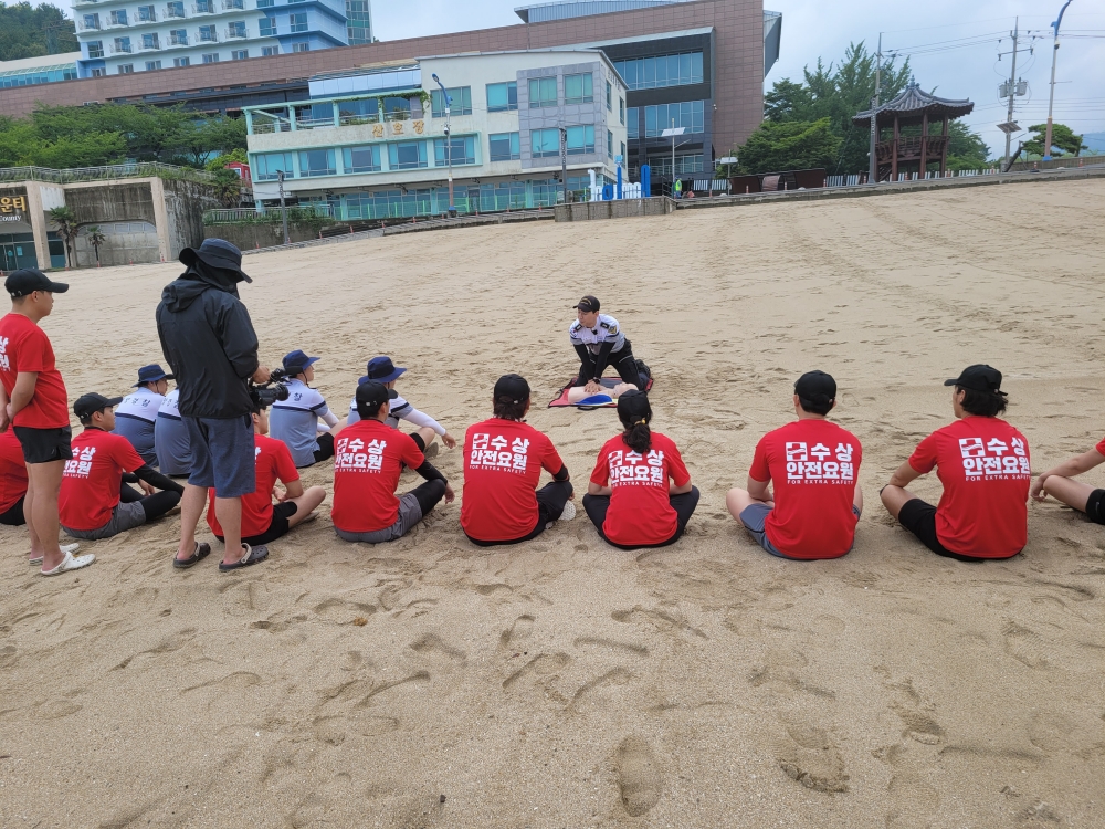 사천시, 남일대 해수욕장 안전사고 대비 합동 훈련 실시