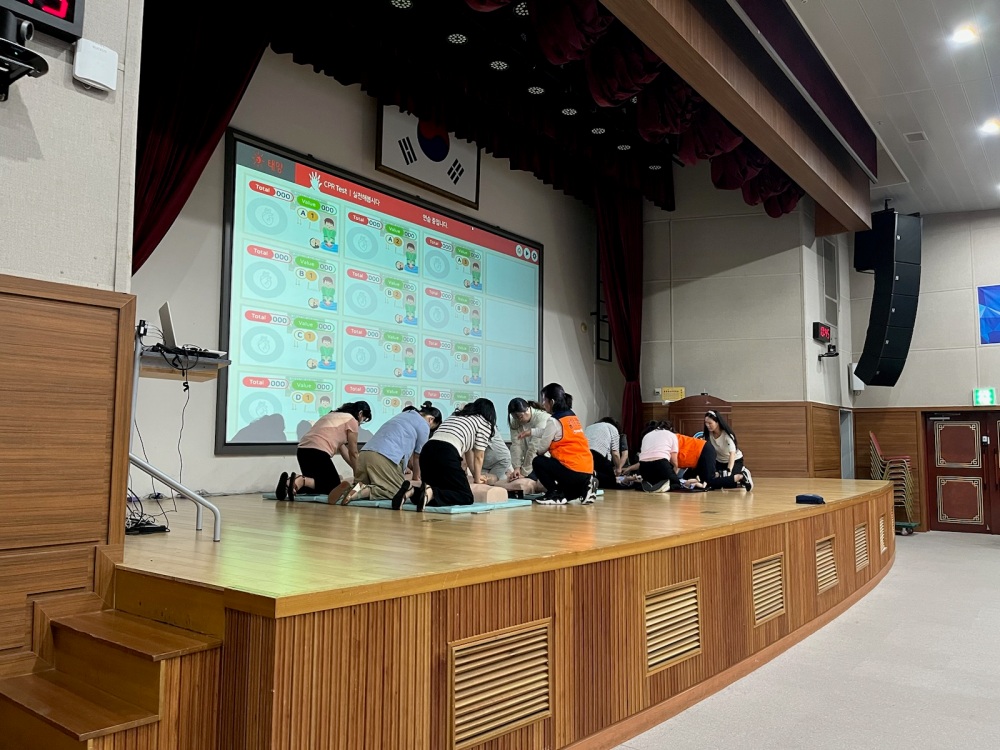 사천시, 응급상황 대비 위해 어린이 이용시설 종사자 대상 안전교육 시행