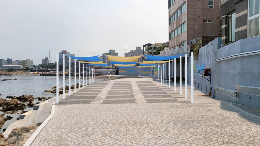울산 동구, 디자인 배너 및 천막으로 해안경관개선 추진