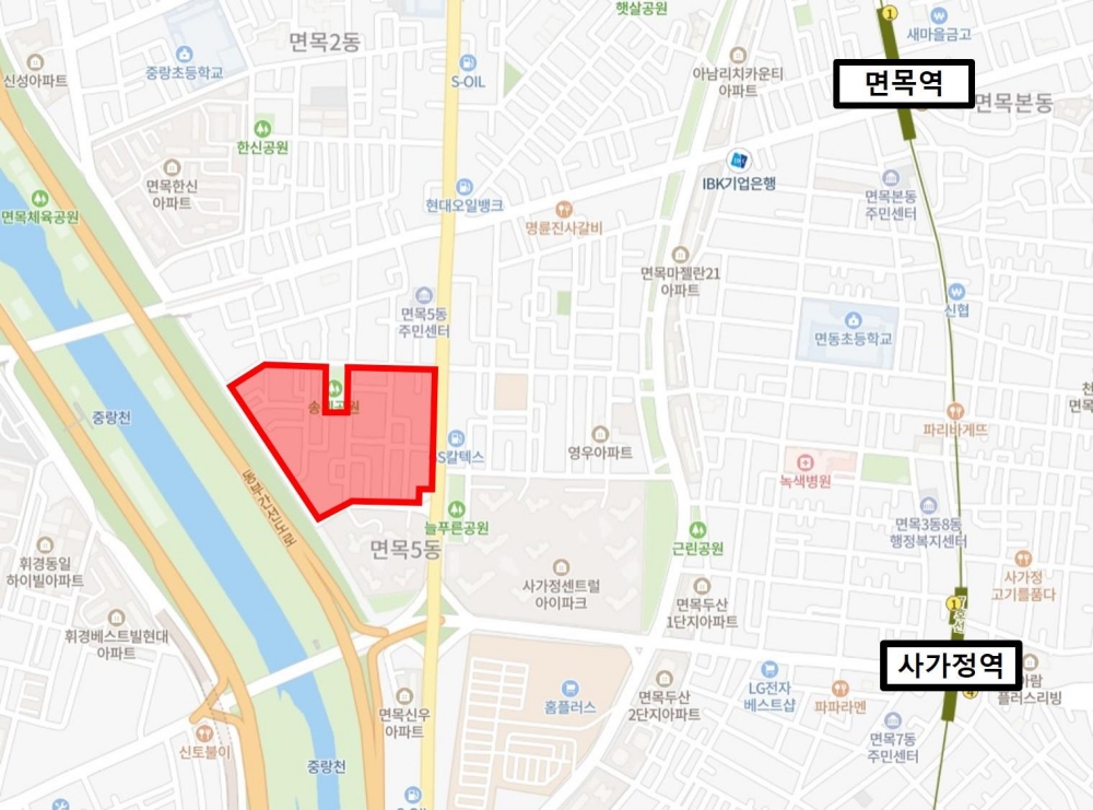 서울 중랑구, 면목5동 일대 신속통합기획 주택 재개발 후보지 선정