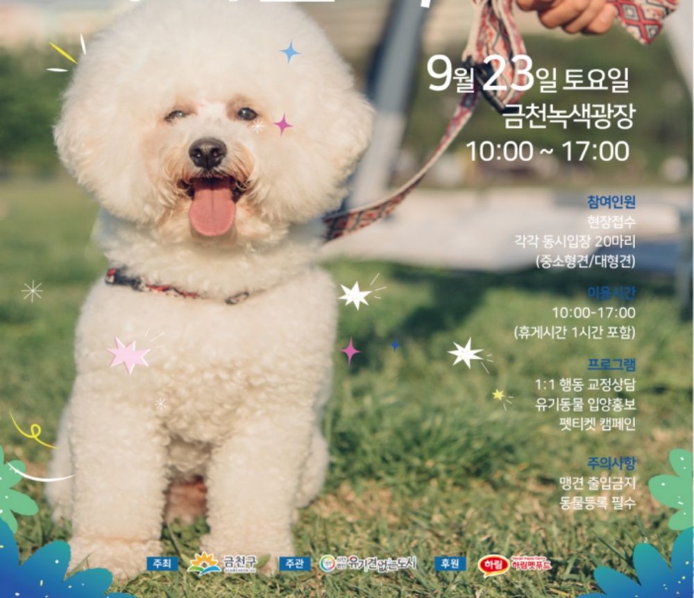 서울 금천구, 이동식 반려견 놀이터 '맘껏 뛰어놀개' 운영