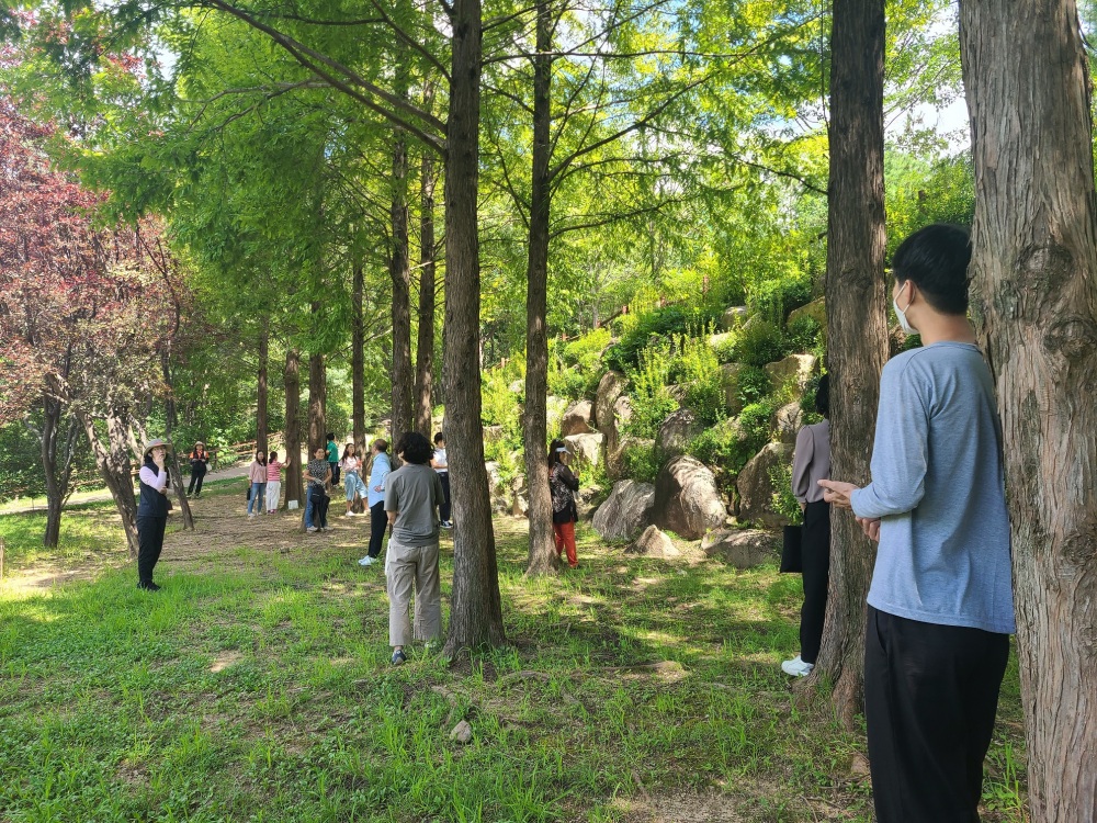 부산 북구, 중·장년 1인가구 사회관계망 형성 돕기 위한 숲 체험활동 진행