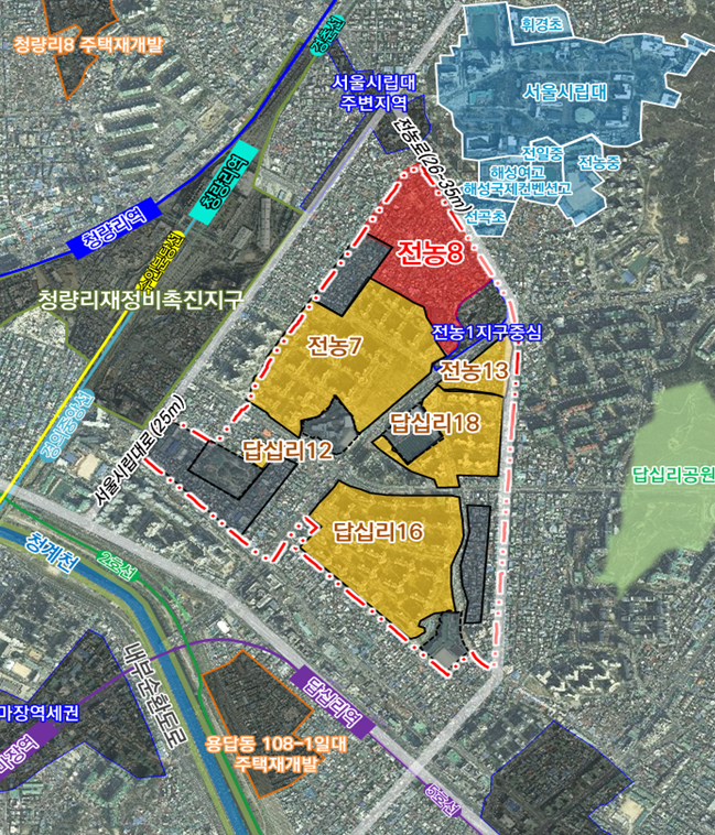 서울시 '전농8구역' 쾌적한 녹지 품은 1,750세대 아파트 단지로 재탄생